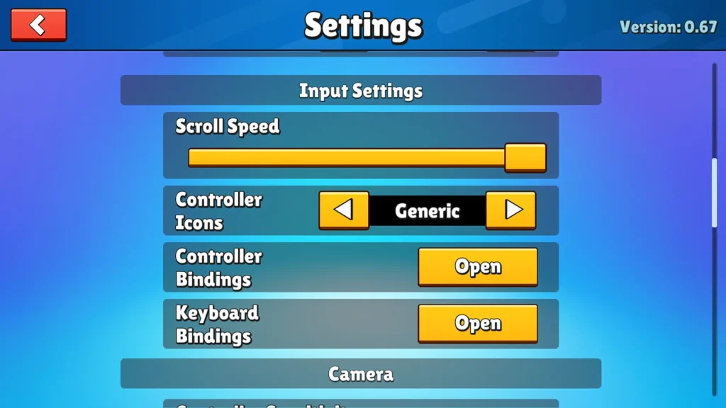 stumble guys input settings