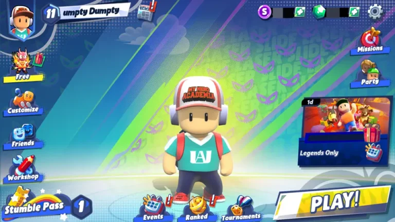 stumble guys main screen