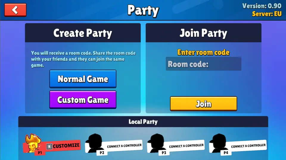 stumble guys party rooms